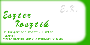 eszter kosztik business card